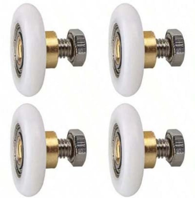 YAGXIG Douchedeurzwenkwiel - 4 stuks vervangende douchedeurrollen - Badkamer glazen schuifdeur katrol - Douchewielen - schuifdeurwielen - Douchecabine Wielen - diameter 20mm