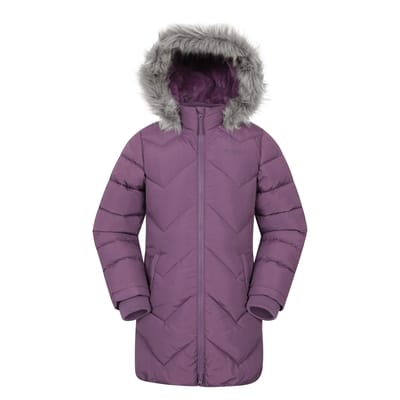 Mountain Warehouse Waterbestendige gewatteerde jas voor kinderen/Kinderen Galaxy (Donkerpaars)