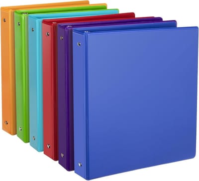 Ringbanden Map - Presentatiemappen - Papier Organiseren - Met Binnenvakken - 6 Stuks - Multicolor