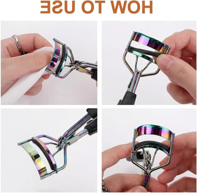 Professionele Wimperkruller met 10 Extra Siliconen Vervangpads, Geen Knijpen of Trekken, Geschikt voor Alle Oogvormen, Ideaal voor Mooie Wimpers en Make-up Styling