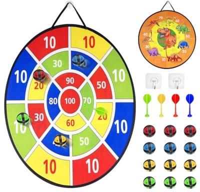 Dubbelzijdig Dartspel voor Kinderen met Kleverige Ballen en Dartpijlen - Opvouwbaar Dartbord
