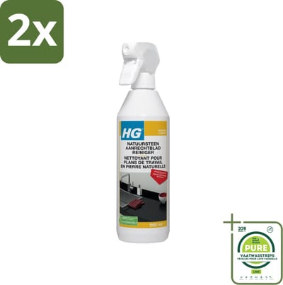 HG Natuurstenen Aanrechtbladreiniger 500 ml - Voordeelverpakking - 2 stuks - Natuursteen reiniger - Aanrechtblad reiniger