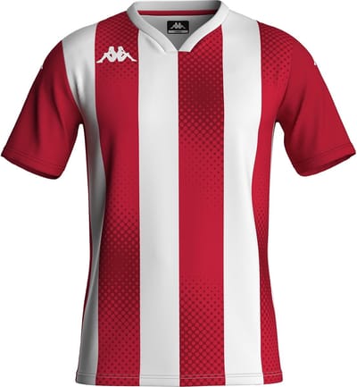 Kappa Dugo Shirt Korte Mouw Heren - Rood / Wit | Maat: L