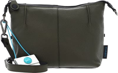 Gabs Leren Schoudertas Funny TG Bull Pence Black Crossbody Bag Verde Militare Olijfgroen