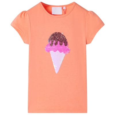 vidaXL Kindershirt 104 neonoranje