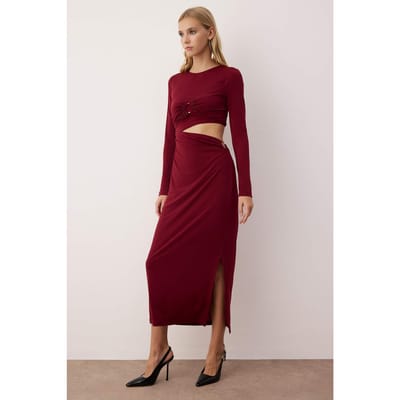 Platte maxi-jurk voor dames, lange bodycon-jurk voor afstuderen/gala
