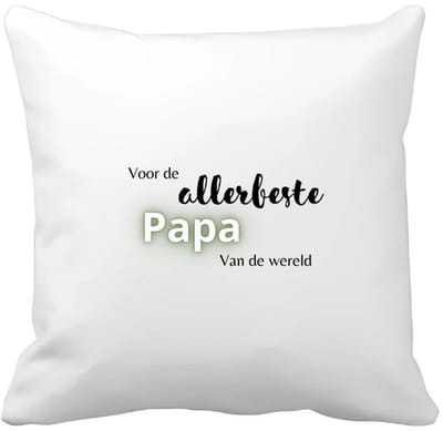 Akyol - voor de allerbeste papa van de wereld Kussen hoes - Papa - de beste vader - vader cadeautjes - vaderdag - verjaardagscadeau - verjaardag - cadeau - geschenk - kado - gift - vader artikelen - 40 bij 40 cm