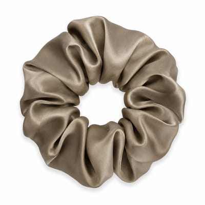 Lajetti - 100% Zijden Scrunchie Goudbruin - Moerbei Zijde Haarelastiek