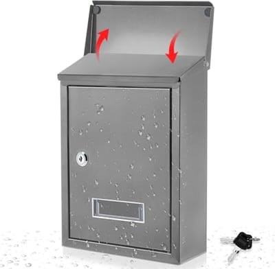 Afsluitbare metalen donatiedoos voor kantoor en liefdadigheid - wandmontage, veilige stembus, 21x30 cm