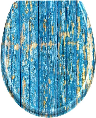 Toiletbril met softclose - Toiletdeksel antibacterieel - Stil en hygiënisch - Krasbestendig Duroplast - 45.5 x 38 cm - Blauw