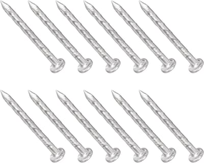 Roestvrijstalen Spiral Shank Deck Nails 27mmx2mm - 100 Stuks voor Tuin, Vloer en Muurherstel