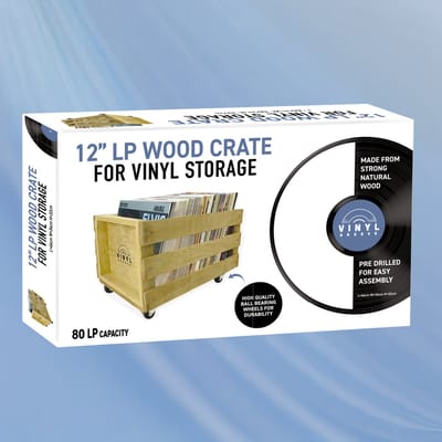 Vinyl Groove - 12" LP Wood Crate For Vinyl Storage