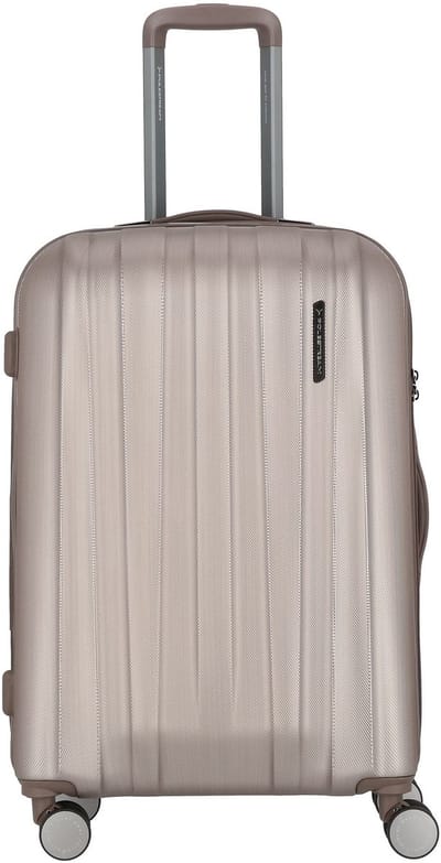 Polestream Moonrock 4 wielen Trolley M 69 cm met uitbreidingsplooi - Harde bagage - TSA slot - rosesilver brushed