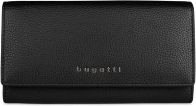 bugatti portemonnee Emilia Ladies Long Wallet With Flap Black zwart
