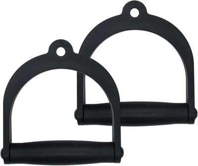 D-greep kabelaccessoires - Fitness handgrepen - Krachttraining - Ergonomisch ontwerp - 15.5 x 17 cm - Zwart