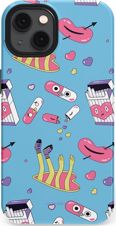 Casetastic Hoesje Geschikt voor Apple iPhone 13 Magsafe - Stijlvolle Beschermende Duo-layer Case - Liefdespil