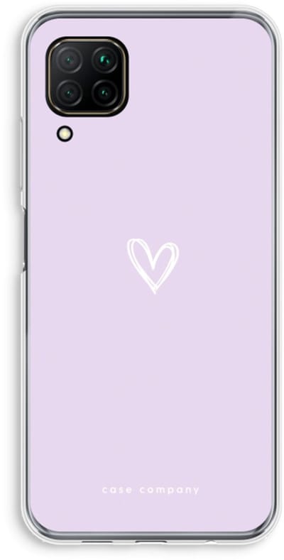 Case Company® - Hoesje geschikt voor Huawei P40 Lite hoesje - Klein hartje paars - Soft Cover Telefoonhoesje - Bescherming aan alle Kanten en Schermrand