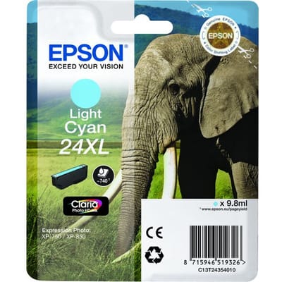 Epson T2435 nr. 24XL inktcartridge licht cyaan hoge capaciteit (origineel)