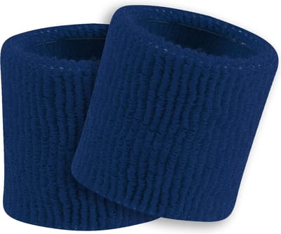 TCK - Polsbanden - Badstof - Diverse Sporten - Volwassenen - Terry - Standard Weight - 8 cm - Paar - Donkerblauw - One Size