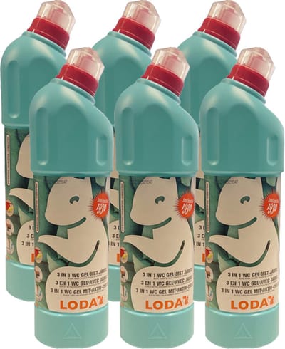 Loda Toiletreiniger 3 In 1 Met Javel Eucalyptus 6 x 750ml - Voordeelverpakking