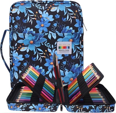 YOR® Tekenset - Tekendoos - Tekenkoffer - Tekenset Volwassenen - Tekendoos Voor Kinderen - Blauw - 30cm x 23cm x 8cm