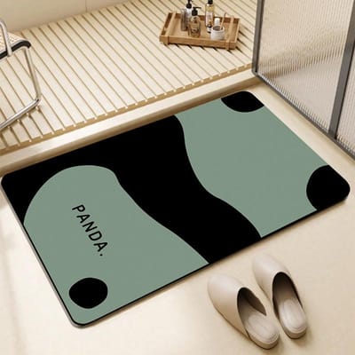 Panda Badkamervloermat Zachte Diatomeeënaarde Absorberend Sneldrogend Antislip Toileddeurmat Toiletvoetmat Badkamer Huishouden 40*60CM