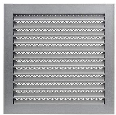 Industrieel Ventilatie Rooster van Gegalvaniseerd Staal met Insectenbescherming - 300x300mm