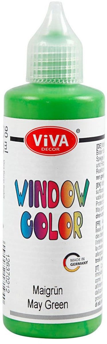 Glasverf - Verf Ramen, Glas, Spiegels - Groen - Lichtgroen - Viva Decor Window Color - 90ml