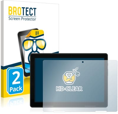 BROTECT - Screenprotector voor MEDION Lifetab E10814 - Folie Beschermfolie transparant 2 Stuks