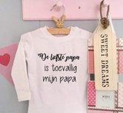 Shirtje baby tekst liefste papa eerste vaderdag cadeau