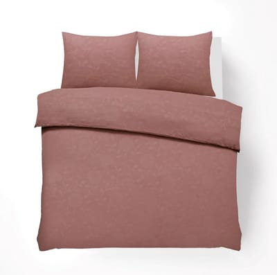 Husch Dekbedovertrek - Embossed Flower - 200x200/220 - Roze