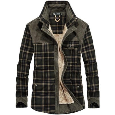 Winter herenjas Corduroy casual jas plus fluwelen warme katoenen jas M