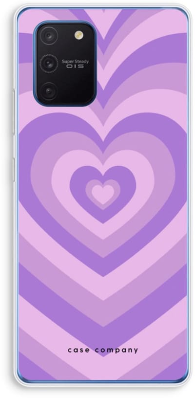 Case Company® - Hoesje geschikt voor Samsung Galaxy Note 10 Lite hoesje - Hart Paars - Soft Cover Telefoonhoesje - Bescherming aan alle Kanten en Schermrand