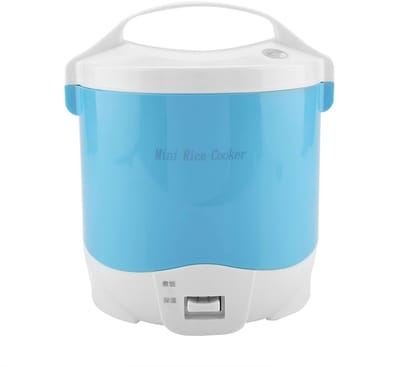 Allecto - Elektrische Rijstkoker - Draagbare Stoomboot - Veilig en efficiënt - Blauw - 1,6 Liter - Geschikt voor thuis en onderweg - Multifunctioneel