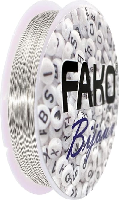 Fako Bijoux® - Koperdraad Kleurvast - Metaaldraad - Sieraden Maken - 0.4mm - 9 Meter - Zilver