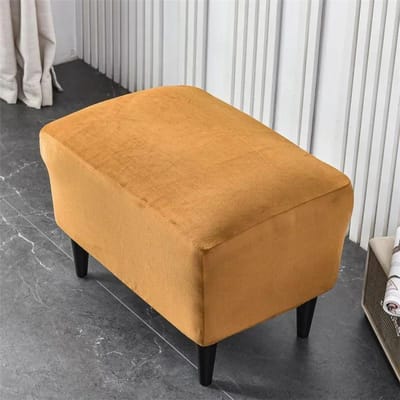 Fluwelen Wing Chair Cover Stretch Spandex Fauteuilhoezen Verwijderbare Wingback Sofa Hoezen Met Zitkussenhoes Voetenbankhoes