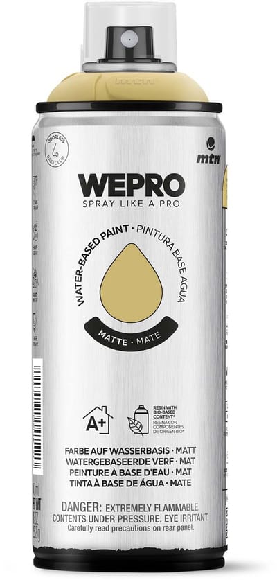 Spuitbus Geel Sahara Mat MTN WEPRO WATER-BASED PAINT 400ML