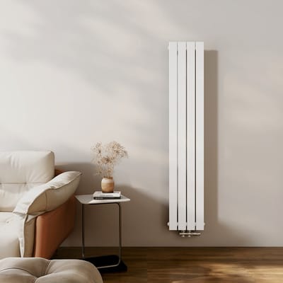 EMKE Radiator - Plat Design - Glanzend Wit - 160x30 cm - 557 W - Kolomradiator Vertical - Verwarming voor Alle Ruimtes