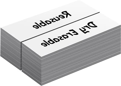 Droge Witte Magnetische Labels | 50 Stuks | Herbruikbare Stickers voor Koelkast, Bureau en Whiteboard | 2.5cm x 7.6cm