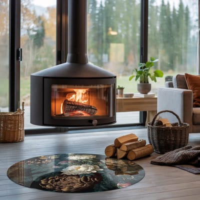Coloray Vloerplaat Houtkachel - Plaat onder Houtkachel - 100 cm x 100 cm - Kachel Onderplaat - Groente Vloerplaat Kachel - Plaat Kachel - Onderplaat Kachel - Houtkachel Vloerplaat - Onderplaat