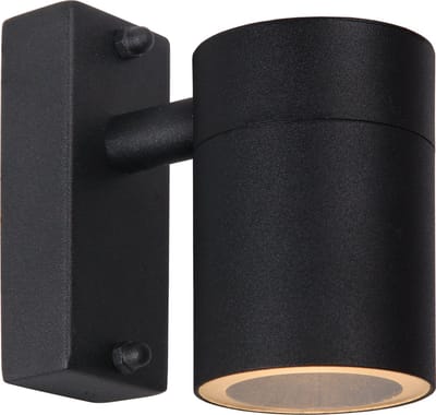 Lucide ARNE-LED - Wandspot / Wandlamp Binnen/Buiten - Ø 6,3 cm - LED - GU10 - 1x5W 2700K - IP44 - Zwart