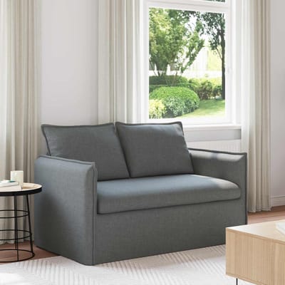 vidaXL - Bank - Donkergrijs - 136 - x - 82 - x - 85 - cm - Stof