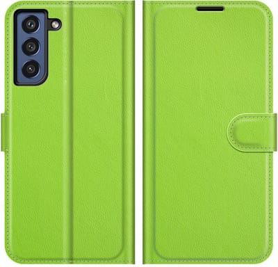 Coverup Hoesje - Geschikt voor Samsung Galaxy S21 FE Hoesje - Coverup Book Case - Groen