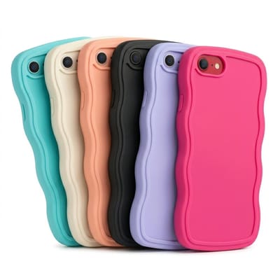 Meer kleurige siliconen telefoon hoesje set geschikt voor iPhone 17E dames en meisjes – 6 stuks backcover met groot camera uitsparing, effen kleuren, flexibel ontwerp