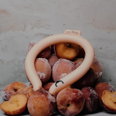 Sumoring - Nekkoeler zonder batterijen die al bevriest bij 18°C - Verkoeling nek - Migraine - Sport - Opvliegers - Menopauze Hulp- Nek koeler - Cold therapy - Nachtelijke zweten Zonder ventilator - Small - Frozen Peach color