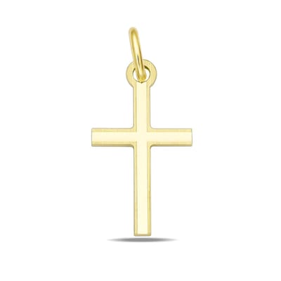 Juwelier Zwartevalk 14 karaat gouden kruis hanger - 14.276