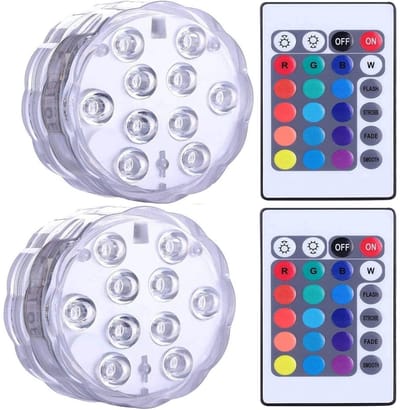 EXCITAT 2 stuks - Onderwaterverlichting - LED-verlichting - Waterdicht - Kleurveranderende verlichting - Geschikt voor zwembaden, vazen, spa's, aquaria