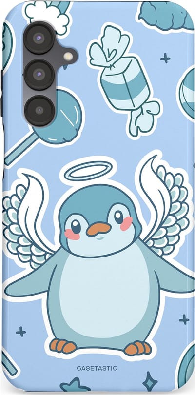Casetastic Hoesje Geschikt voor Samsung A16 - Stijlvolle Beschermende Duo-layer Case - Pinguin vleugels