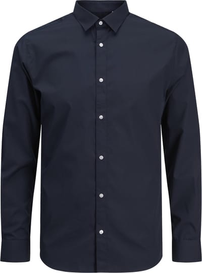 JACK&JONES PLUS JJJOE SHIRT LS PLAIN PLS Heren Overhemd PLUS - Navy Blazer