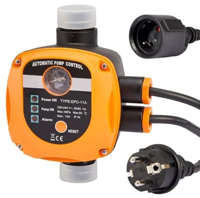 Elektronische Drukschakelaar Waterpomp tot 10 Bar - Waterdicht IP54 voor Tuinirrigatie en Huishoudelijk Gebruik
